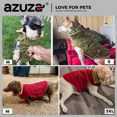 azuza manteau chien fermetures auto-agrippantes ajustables facilitent l'enfilage.