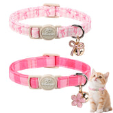 Babole Pet collier chat rose à carreaux, ensemble tendance pour votre chat.