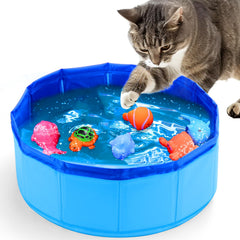 BABORUI jouet chat piscine poisson flottant pour stimulation et amusement.
