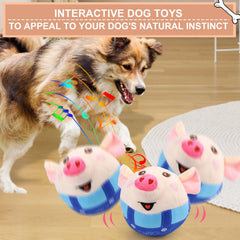 BABORUI Cochon interactif : mode enregistrement pour personnaliser l'appel et attirer votre chien.