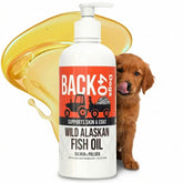 Back 40 Dogs huile poisson Alaska — flacon pratique, soutien du pelage et de la peau.