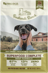 BADLANDS RANCH sac-aliments-boeuf-air-seche pour chien, repas rapide et pratique.