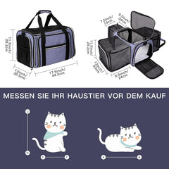 BAGLHER Sac chat aération 5 côtés – ventilation et vue dégagée pendant le trajet.