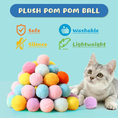 Boule peluche BaiKevin, texture douce pour chasser et mordiller.