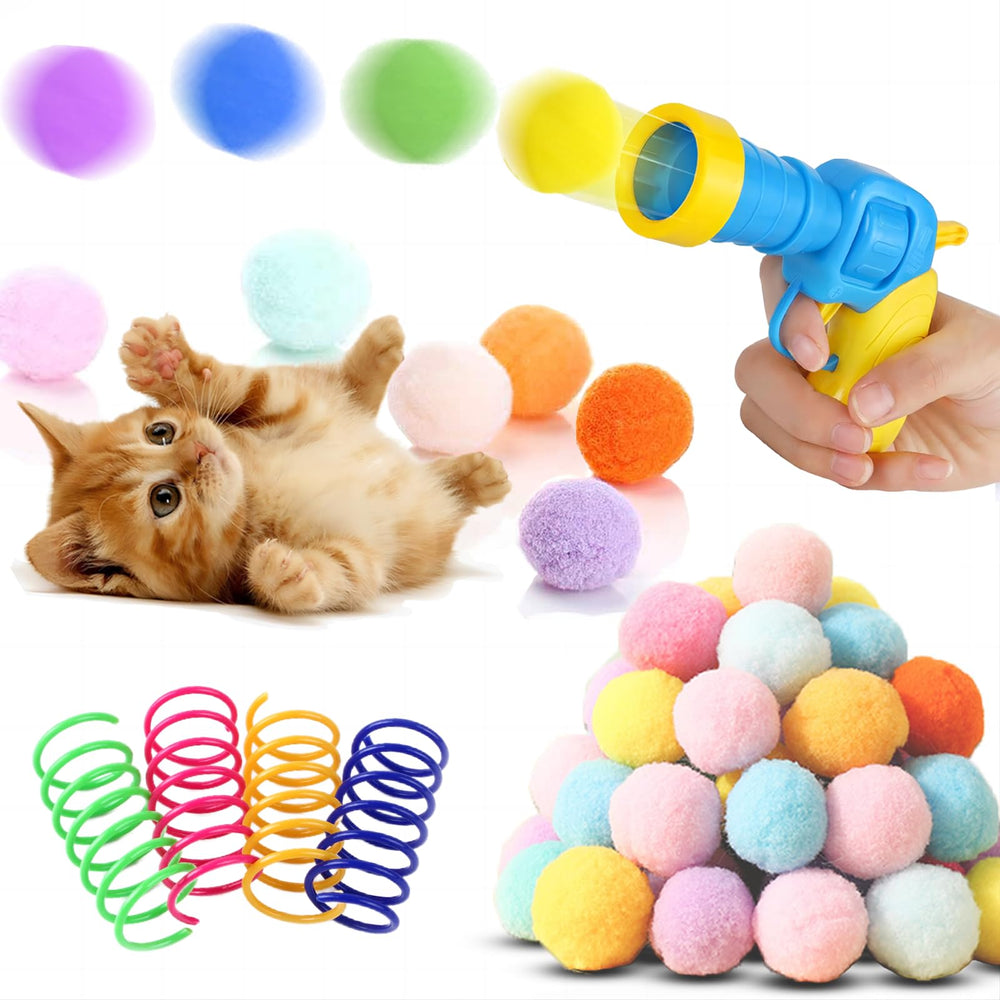 Lanceur BaiKevin interactif pour chats prêt à lancer des balles.