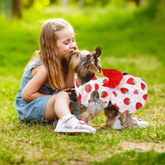 Baobicute ensemble 5 robes chien petit, imprimé floral idéal pour l'été.