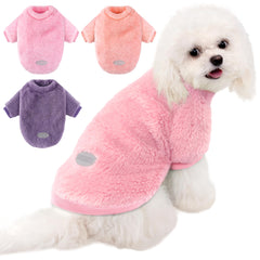 Baobicute gilet chien petit rose - vue avant, douceur chaude pour l'hiver