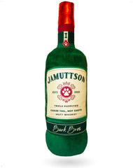 Jouet Bark Bros en peluche bouteille d’alcool pour chien, parfait pour des séances de jeu.