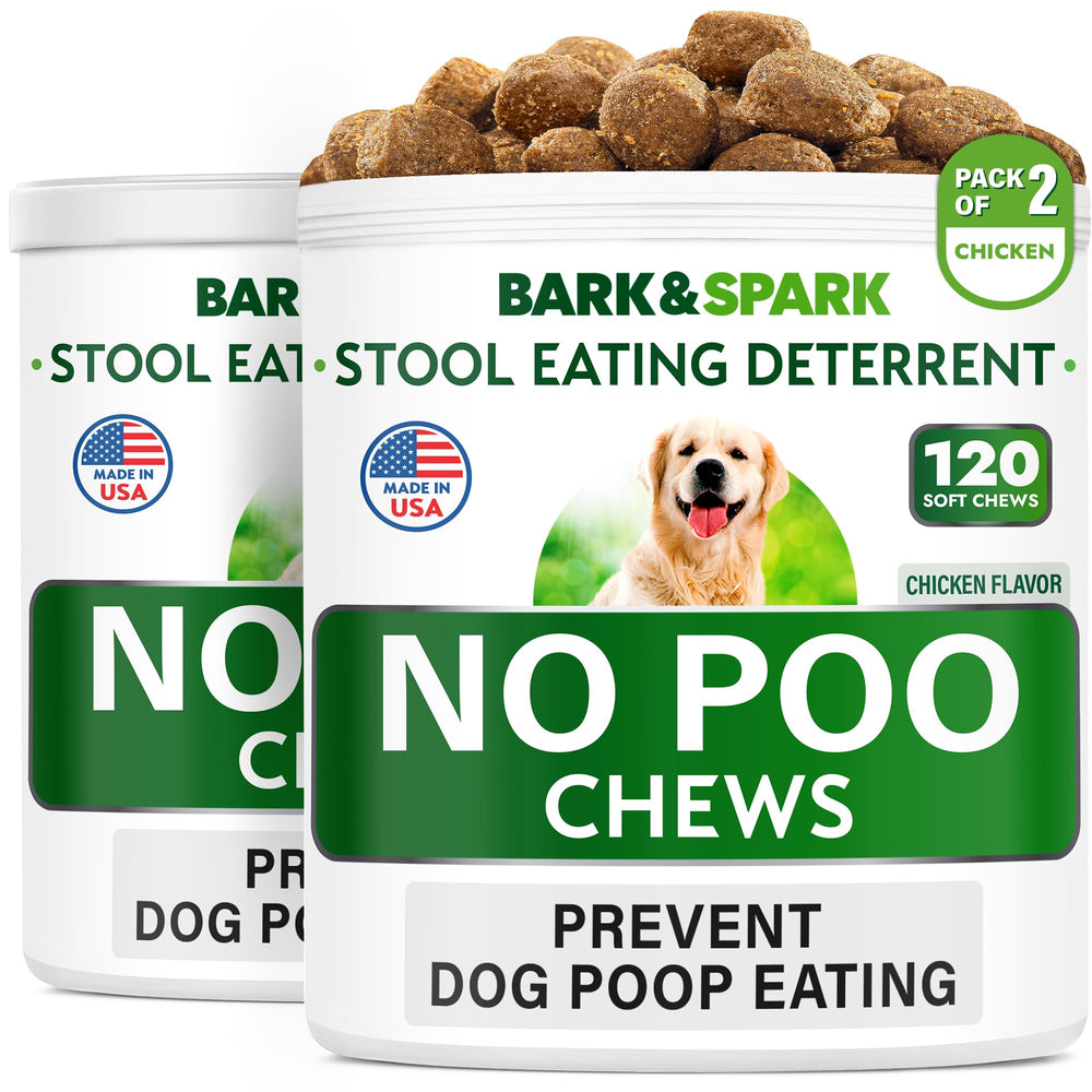 Bark&Spark No Poo Treats en bouteille, soutien digestion et haleine plus fraîche.