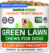 BARK&SPARK image-packshot : friandises herbe verte protégeant la pelouse.