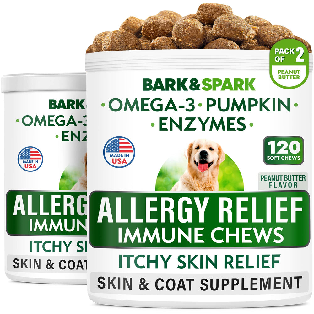 BARK&SPARK friandises anti-allergies pour chien – démangeaisons potentiellement réduites et peau saine.