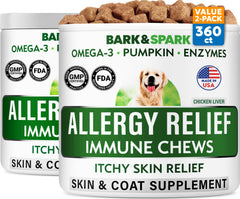 Gommes souples Bark&Spark dans pot, soin apaisant pour peau et démangeaisons.