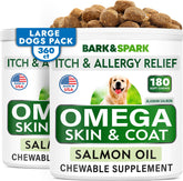 BARK&SPARK Oméga 3 friandises saumon pour pelage sain et brillant.