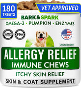 BARK&SPARK allergie chien bonbons: soulagement potentiel des démangeaisons et irritations cutanées.