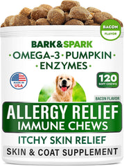 Gommes BARK&SPARK dans la bouteille, administration facile pour chien allergique.