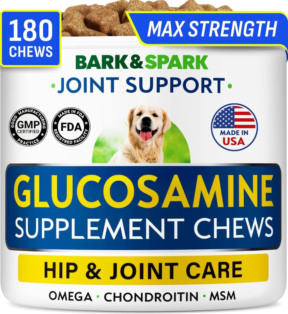 BARK&SPARK Glucosamine Chondroitine, friandises au poulet; soutien mobilité.