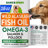 BARK&SPARK Omega3: bouteille avec pompe, dosage facile pour le chien.