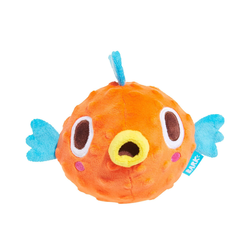 BarkBox Air Head: peluche déchirure extérieure révélant balle intérieure pour prolonger le jeu.