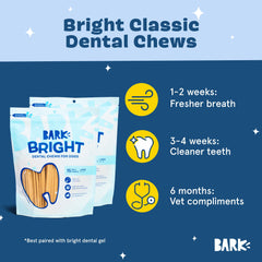 BarkBox Bright batonnet dentaire saveur poulet pour routine facile.