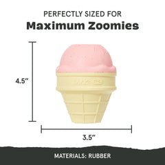 BarkBox Cone rainures yaourt, idéal pour des jeux enrichissants avec friandises.