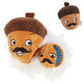 Barkbox Monsieur Acorn, jouet extérieur en peluche, agréable et durable.