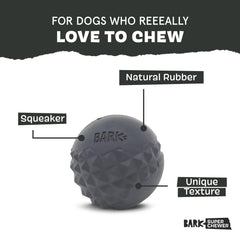 Sifflet intégré BarkBox Super Chewer Comet-Petit prolongeant le plaisir de jeu.