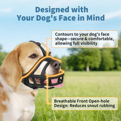 BARKLESS panier-museau réfléchissant améliore la visibilité lors des promenades nocturnes.