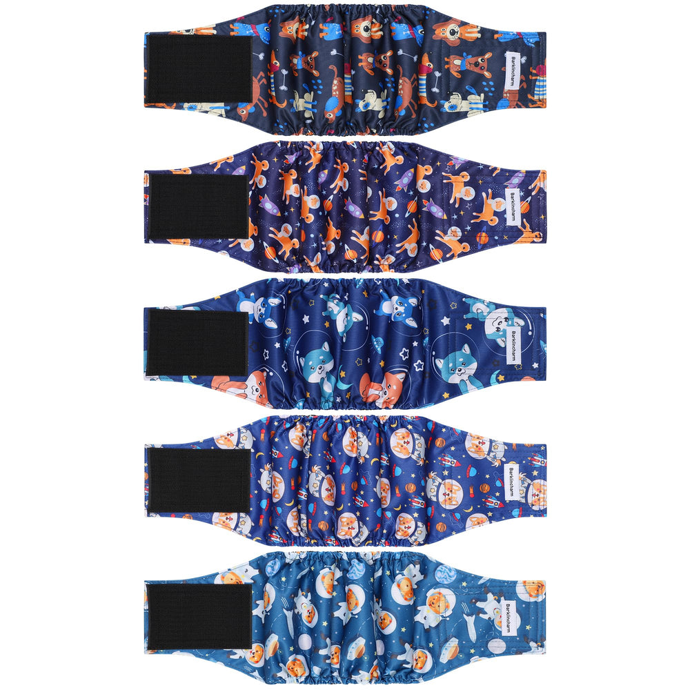 Protection ventrale Barklincharm 5-pack, confort et protection anti fuite pour chien mâle.