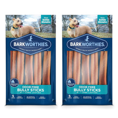 Barkworthies Batons Bully sans odeur, 2 paquets, 6 pouces, longue durée.