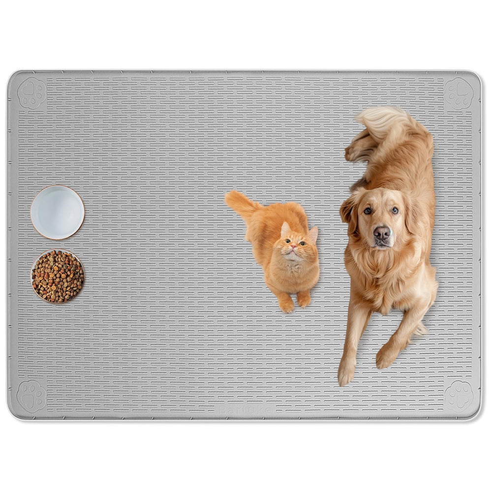 Le tapis Bartuke alimentation chat grand 50x35 est antidérapant et facile à nettoyer.