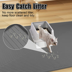 Bartuke Tapis Grand Format adapté pour litières généreuses et foyers multi-chats.