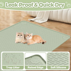 Bartuke tapis surface-texturée anti-litière retient les grains et évite les éclaboussures.
