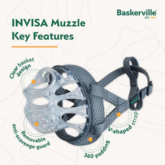 Baskerville INVISA masque chien garde anti fouille pour limiter les fouilles.