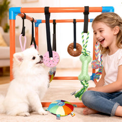 BASTIPETA jouets suspendus: textures variées pour stimulation sensorielle.