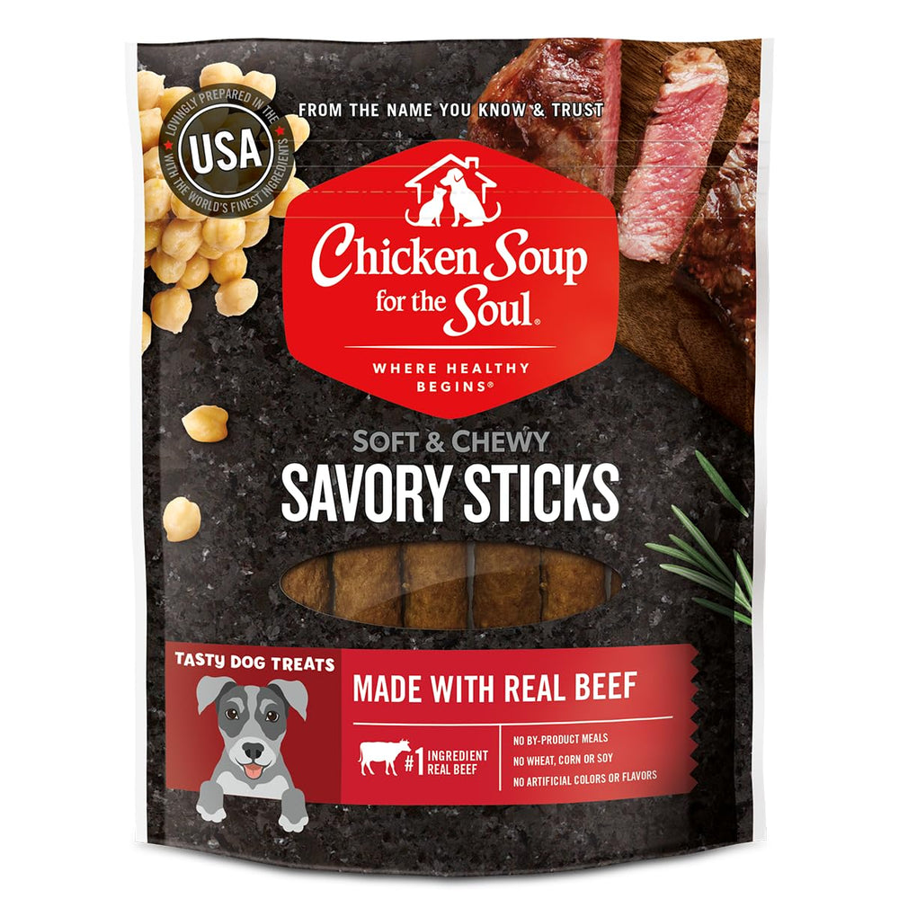 Bâtonnets savoureux boeuf — premier ingrédient, récompense gourmande pour chien
