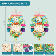 BBjinronjy jouet oiseaux avec papier crissant et balles sola pour l’exploration.