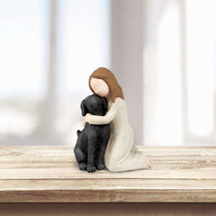 BC BINGO CASTLE figurine chien ange peinte à la main : artisanat soigné et cadeau significatif.