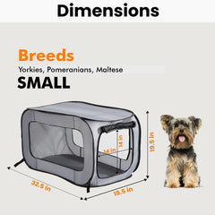Beatrice Home Fashions chenil voyage gris: léger et facile à transporter pour votre chien.