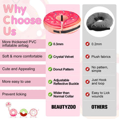 BEAUTYZOO collier anti-lechage rose, protege les plaies sans entrave