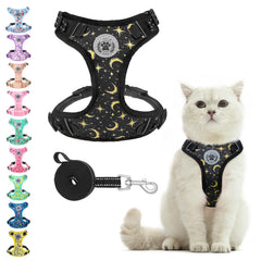 BEAUTYZOO harnais-chat veste-enfilage-par-le-haut pour habillage facilité lors des sorties.