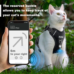 BECHTEL harnais-chat avec insertion pour ceinture voiture, déplacements sécurisés