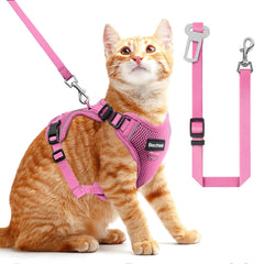 Harnais BECHTEL rose, quatre attaches ajustables pour un ajustement sûr.