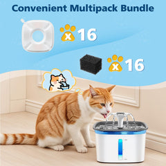 Filtre Beckacher pour fontaine chat 67oz améliore la clarté de l'eau.
