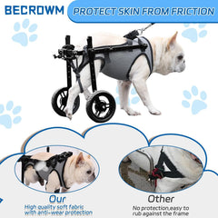 Becrowm poche-mesh-chaise-roulante: poche mesh confortable pour le confort de l’animal.