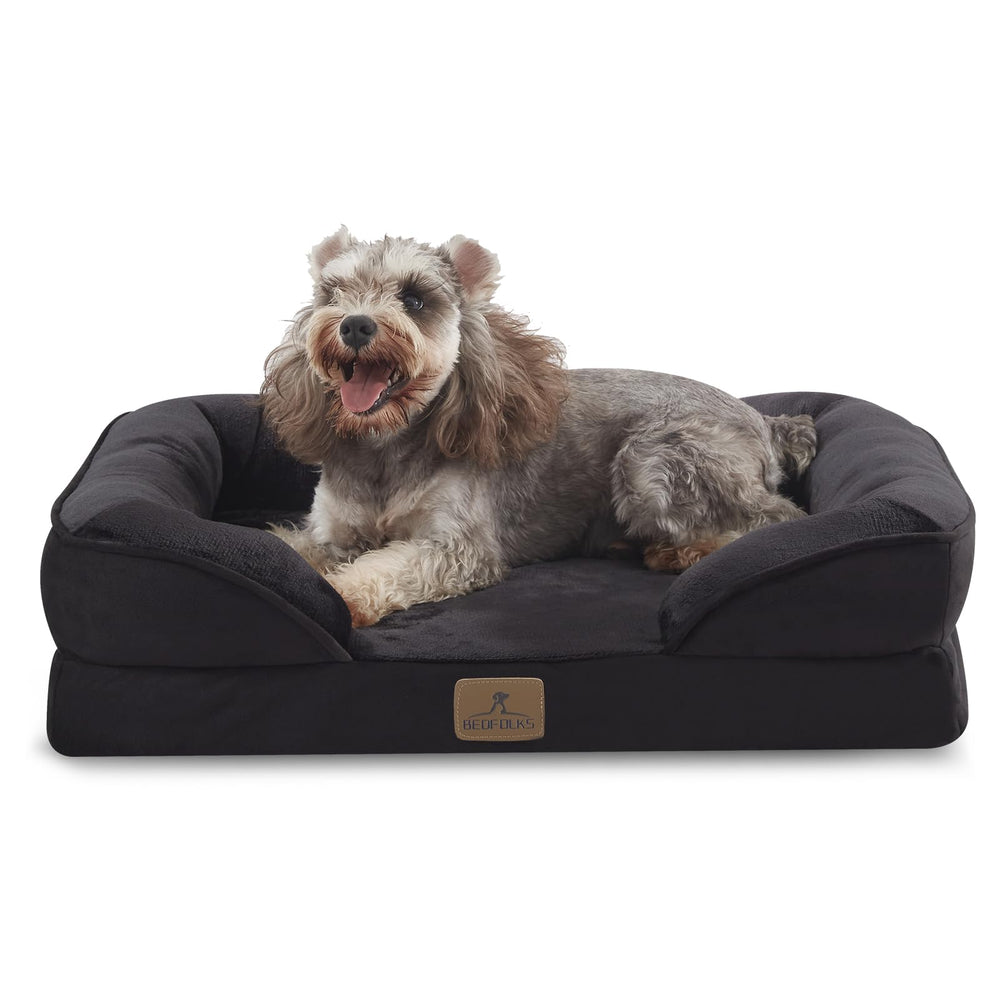 Bedfolks lit orthopédique pour chien avec mousse œuf, soutien articulations.