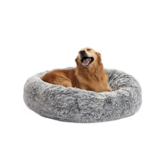 Bedfolks nid rond chien gris foncé – image principale, cocon douillet pour se détendre.
