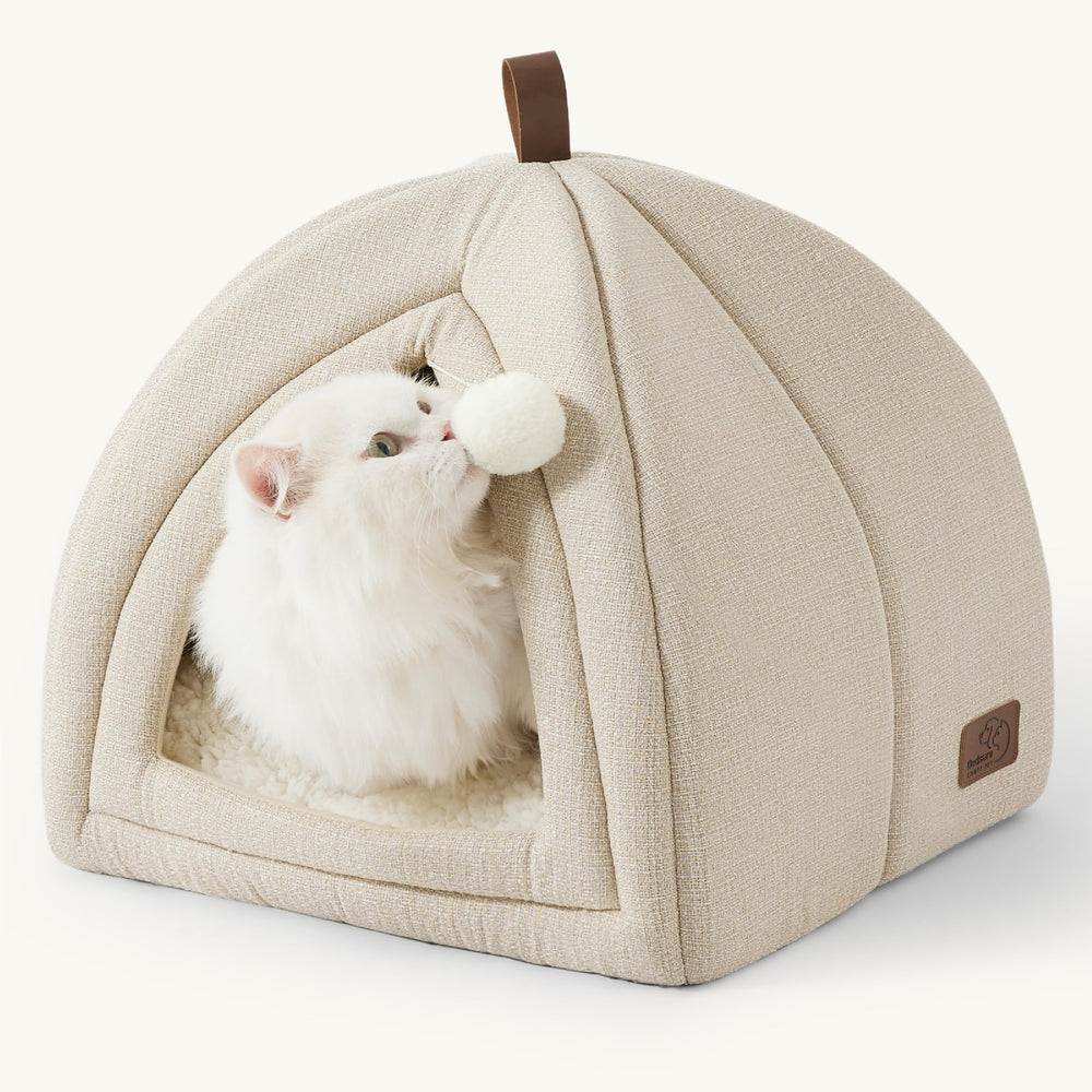 Bedsure chat bed cave 16 pouces: refuge confortable pour sieste paisible.