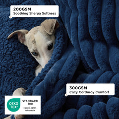 Bedsure ComfyFleece: texture sherpa douce pour confort chaleureux.