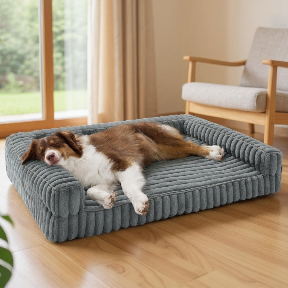 Bedsure ComfyFleece lit chien orthopédique grand, soutien et repos durable