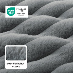 Bedsure ComfyFleece mousse mémoire orthopedique - détail soutien ciblé.
